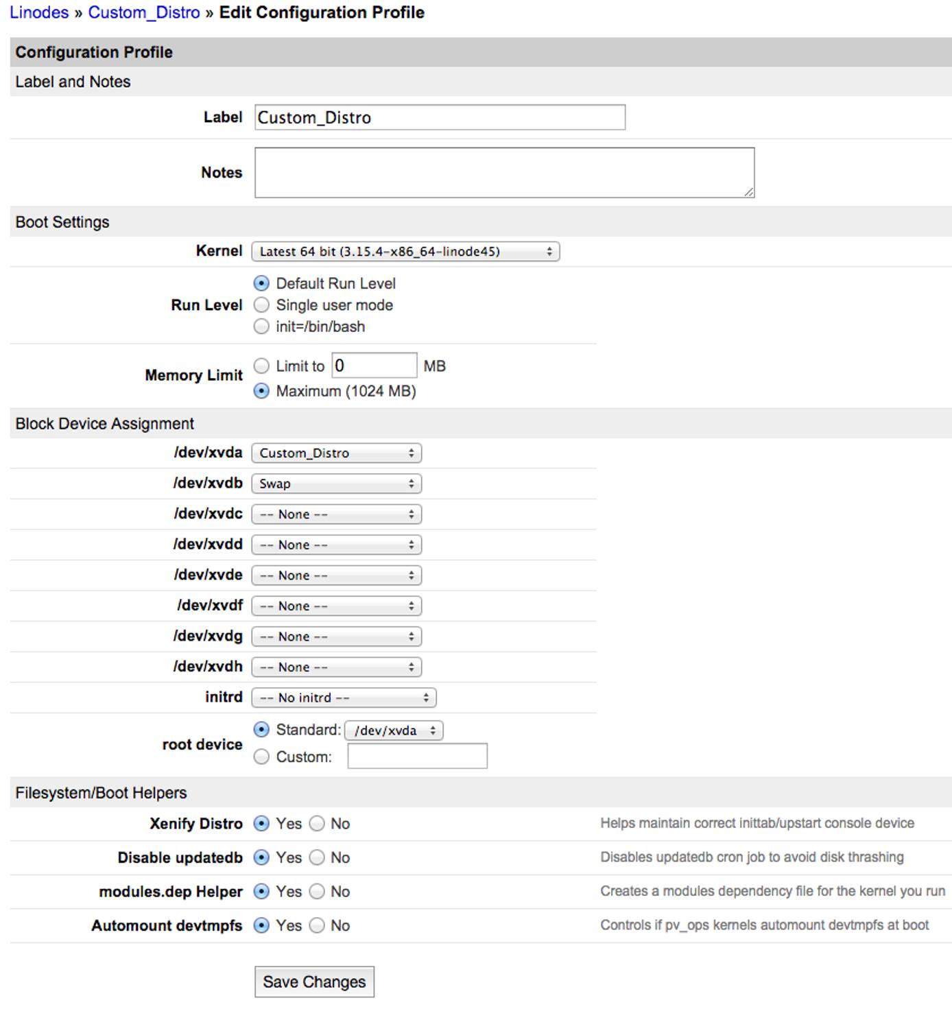 Configuration Profile.